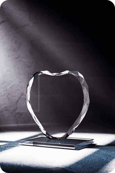 Statuette i krystal -  GLA0404