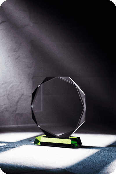 Statuette i glas -  GLA0413