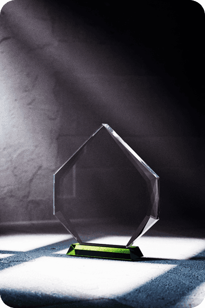 Statuette i glas -  GLA0414