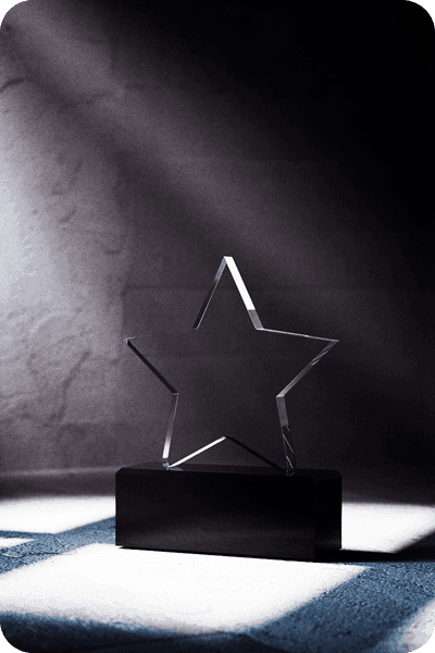Statuette i krystal -  GLA0439