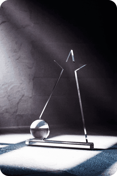 Statuette i glas -  GLA0441